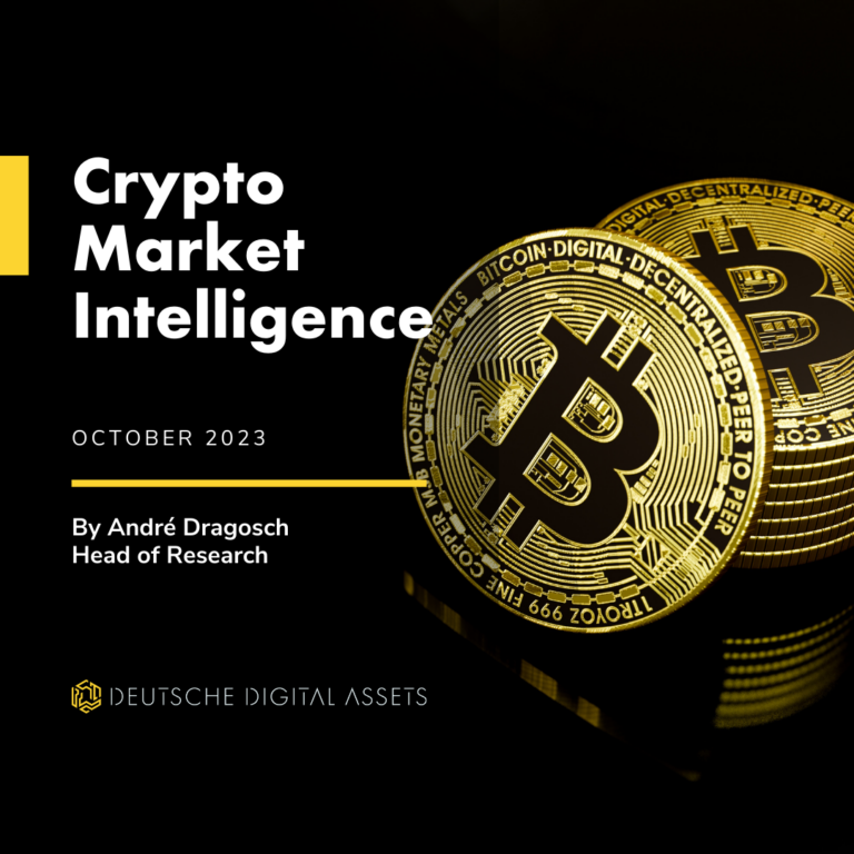 DDA Crypto Market Intelligence Oktober 2023, Monatlicher Krypto-Newsletter, Krypto-Newsletter, DDA-Newsletter, Krypto Asset Management, Krypto-Etfs, Krypto-Etps, Bitcoin-Etp, Ethereum-Etp, Apecoin-Etp, Crypto Select 10, Basket-Etp