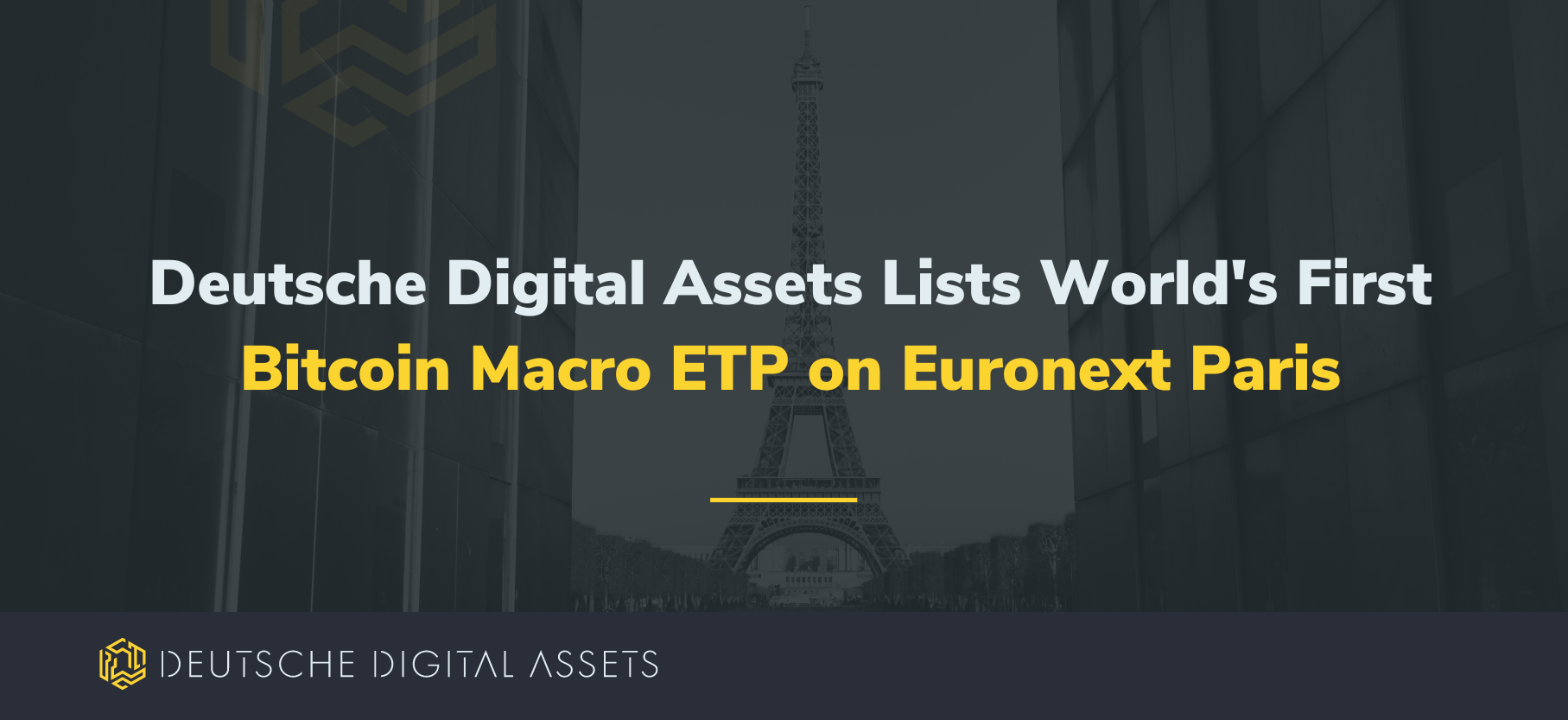 Deutsche Digital Assets (DDA) Lists DDA Bitcoin Macro ETP on Euronext Paris