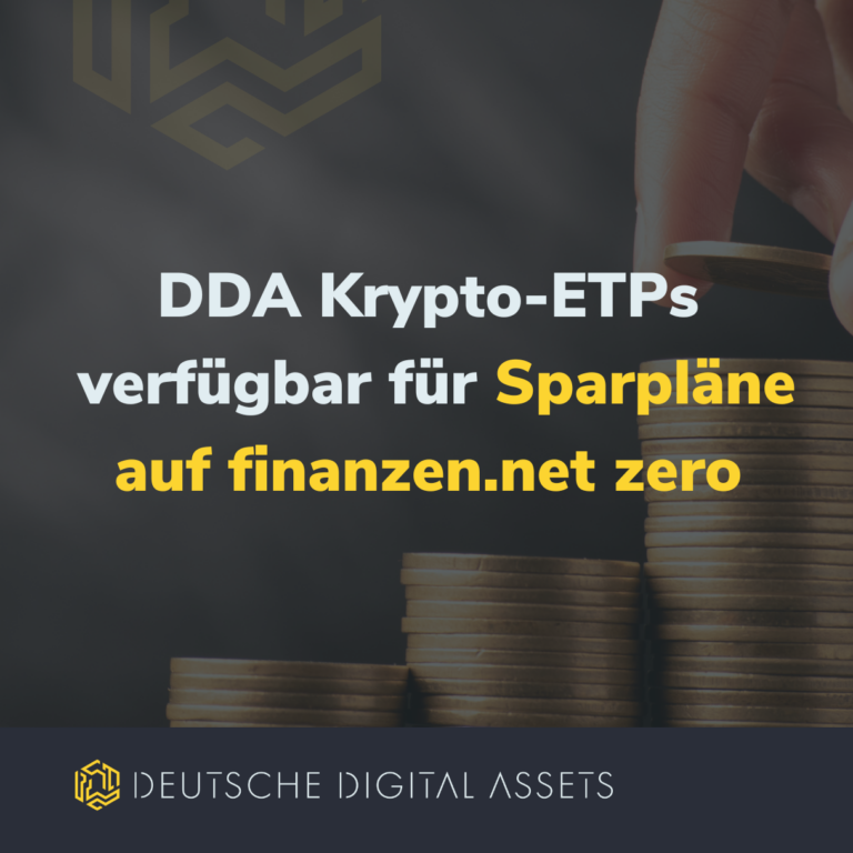 DDA Krypto-ETPs jetzt verfügbar für Sparpläne auf finanzen.net zero