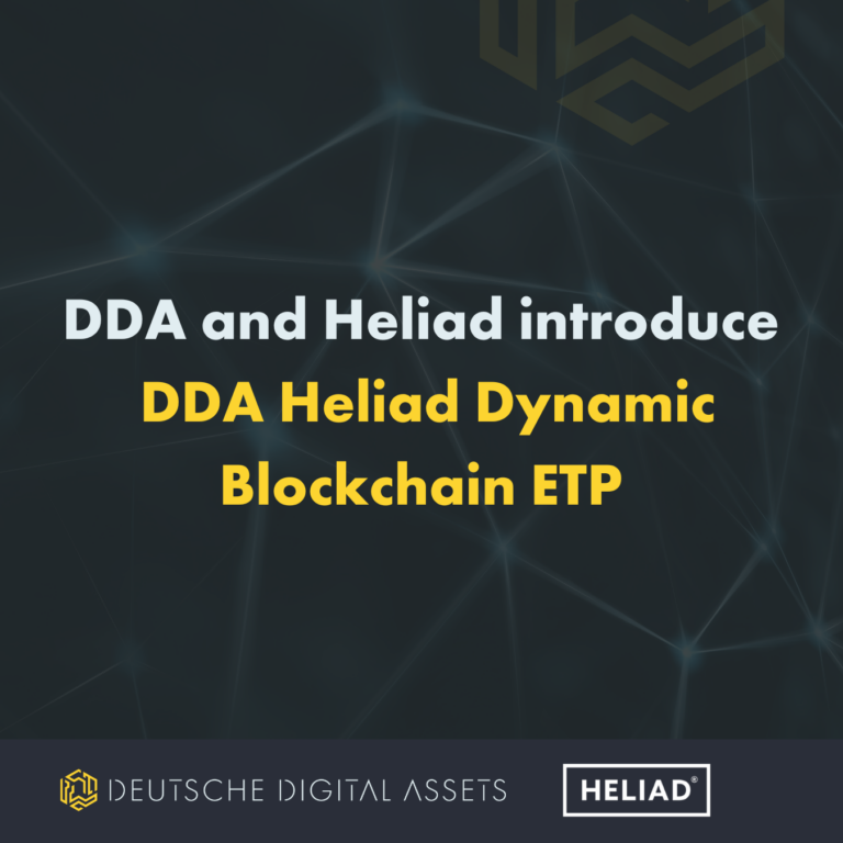 Deutsche Digital Assets (DDA) and Heliad launch DDA Heliad Dynamic Blockchain ETP