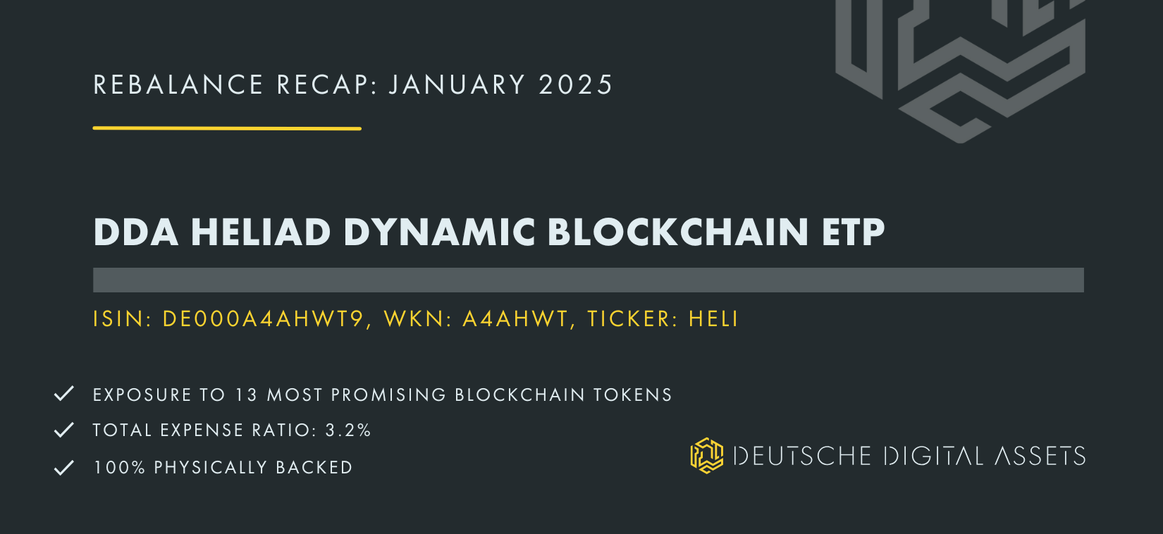 DDA Heliad Dynamic Blockchain ETP Rebalancing